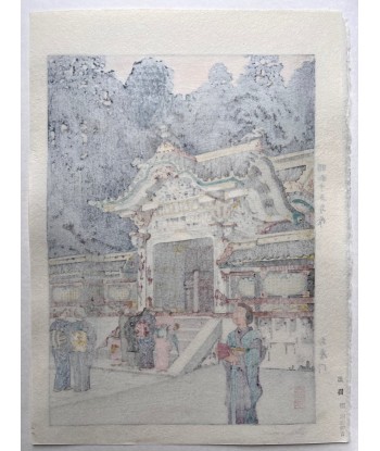 Estampe Japonaise Encadrée de Yoshida Toshi | Okaramon, porte du Temple Toshogu à Nikko Vous souhaitez 