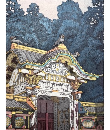 Estampe Japonaise Encadrée de Yoshida Toshi | Okaramon, porte du Temple Toshogu à Nikko Vous souhaitez 