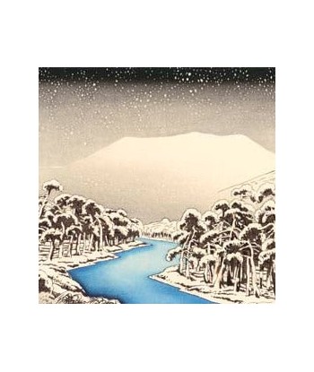 Neige sur le Mont Ikubi, de Goyo Hashiguchi - Reproduction Fine Art votre restaurant rapide dans 