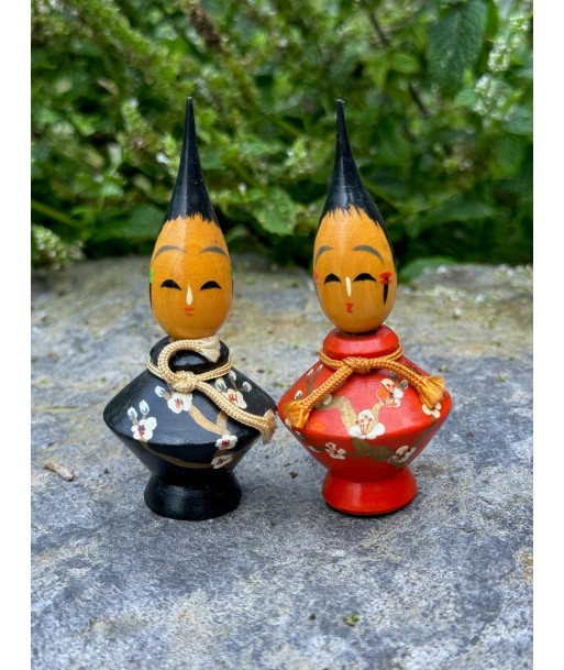 Couple de poupées Kokeshi artisanales l Kokeshi pinceau Faites des économies