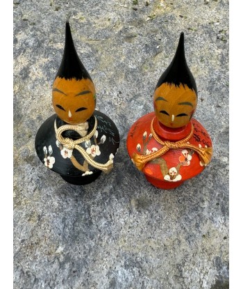 Couple de poupées Kokeshi artisanales l Kokeshi pinceau Faites des économies