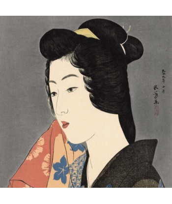 Femme avec une serviette de Goyo Hashiguchi | Reproduction Fine Art - votre restaurant rapide dans 