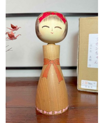 Kokeshi Créative vintage de Miho Sasaki | Ribon chan, petite fille au ruban Amélioration de cerveau avec