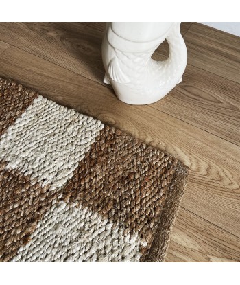 Tapis jute Damier de l' environnement