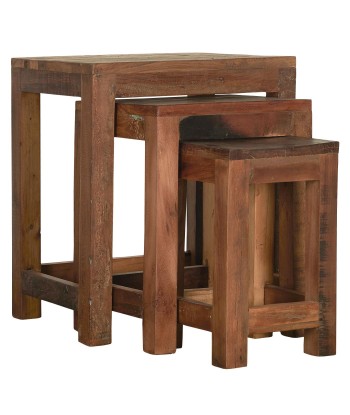 Lot de 3 tabourets bois UNIQUE Voir les baskets