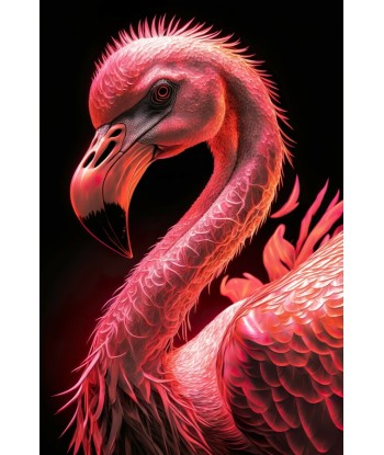 Tableau Flamant Rose Moderne de technologie