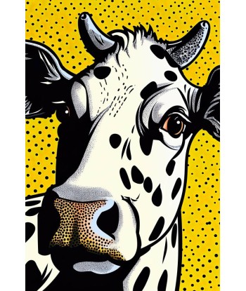 Tableau Vache Pop Art ou a consommer sur place