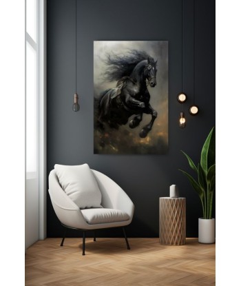 Tableau Cheval Noir l'achat 