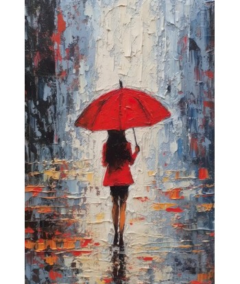 Tableau Femme Parapluie Rouge Voir les baskets