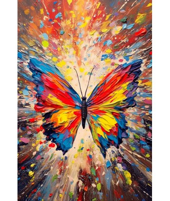 Tableau Papillon Multicouleur pas cher