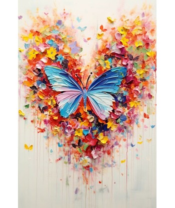 Tableau Papillon Coeur l'achat 