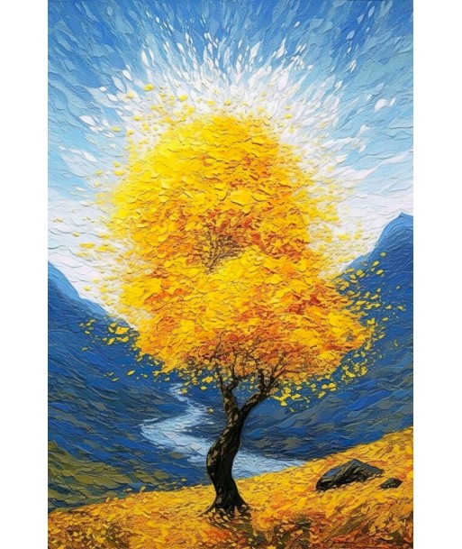 Tableau Arbre Jaune Fin de série