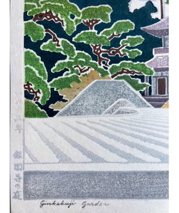 Estampe Japonaise de Yoshida Toshi | Le Jardin Zen du Ginkakuji Le MVP de beaucoup