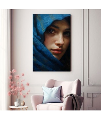 Tableau Femme Voile Bleu en ligne des produits 