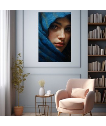 Tableau Femme Voile Bleu en ligne des produits 