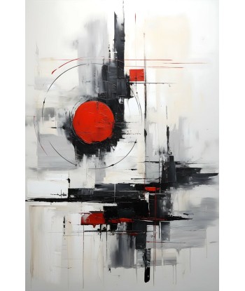 Tableau Abstrait Rouge et Noir plus qu'un jeu 