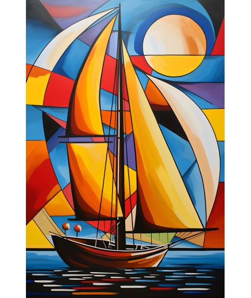 Tableau Bateau Abstrait livraison et retour toujours gratuits