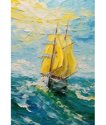 Tableau Impressionniste Bateau ou a consommer sur place