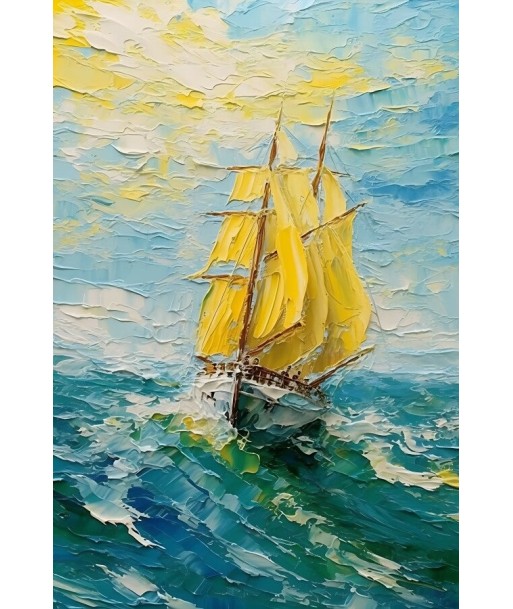 Tableau Impressionniste Bateau ou a consommer sur place