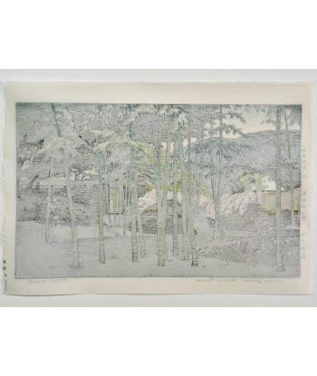 Estampe Japonaise de Yoshida Toshi | Jardin de Bambou au Musée d'Hakone soldes