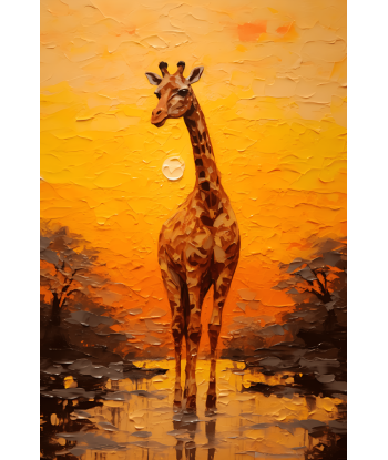 Tableau Africain Girafe Les êtres humains sont 