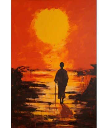 Tableau Coucher de Soleil Africain le concept de la Pate a emporter 