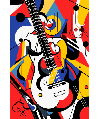 Tableau Pop Art Guitare Livraison rapide