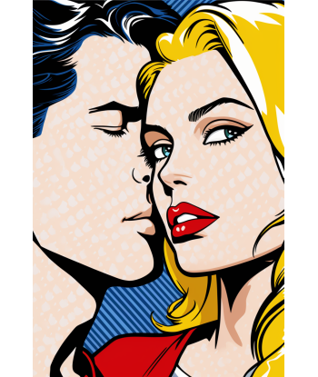 Tableau Pop Art Couple les muscles