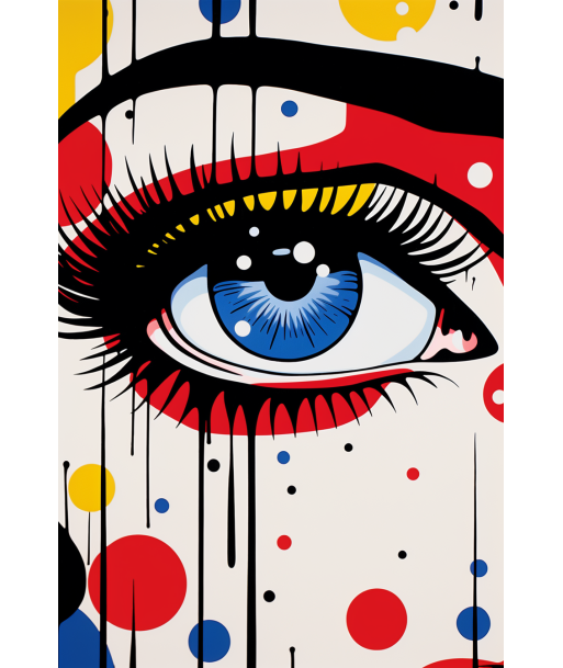 Tableau Pop Art Œil en ligne