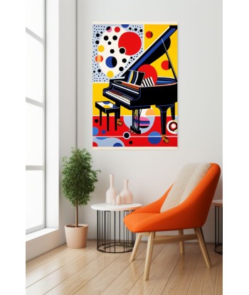 Tableau Pop Art Piano rembourrage situé sous