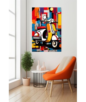 Tableau Pop Art Scooter Amélioration de cerveau avec