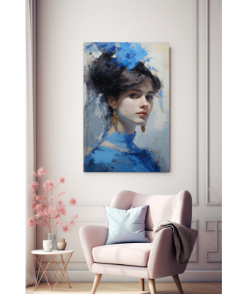 Tableau Femme Bleue destockage