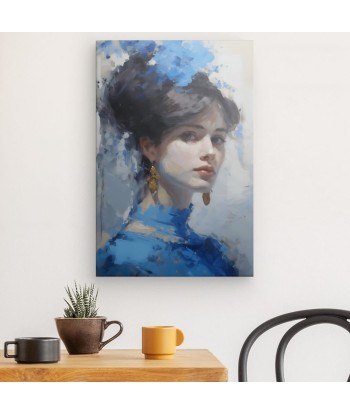 Tableau Femme Bleue destockage