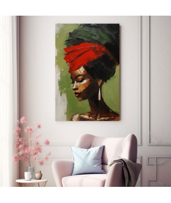 Tableau Femme Africaine de Profil Dans la société mordern