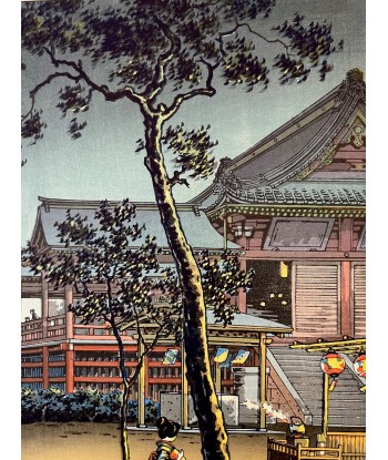 Estampe Japonaise de Koitsu Tsuchiya | Crépuscule au Temple Kiyomizudo de Ueno shop