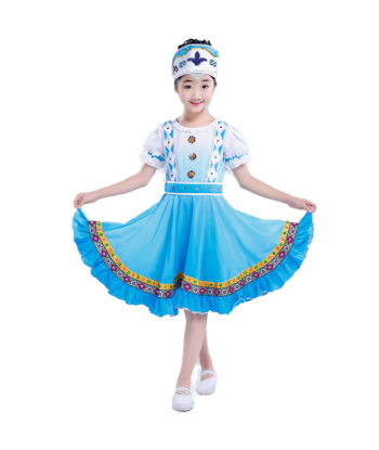 Déguisement Matriochka Traditionnel Bleu Fille commande en ligne