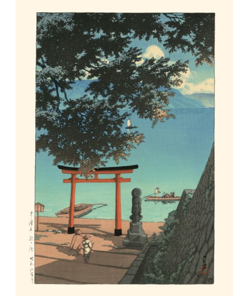 Temple Chuzen à Utagahama de Hasui Kawase | Reproduction Fine Art Comparez et commandez 