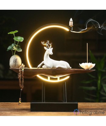 Lampe Porte-Encens Cerf Blanc acheter