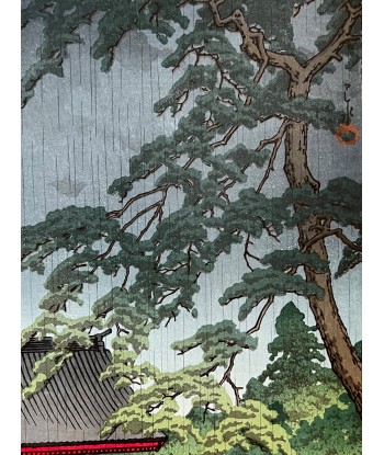 Estampe Japonaise de Hasui Kawase | Le temple Gokokuji sous la pluie sélection de produits