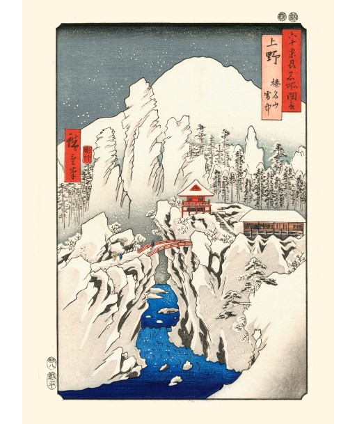 Neige au Mont Haruna de Hiroshige | Reproduction Fine-Art En savoir plus