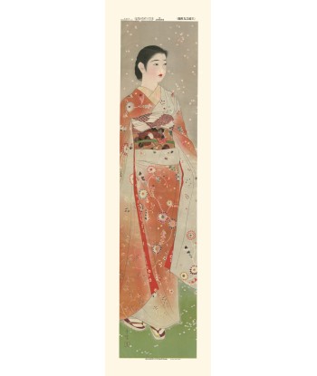 Beauté au Kimono Fleurs de Yamakawa | Reproduction Fine Art une grave pollution 