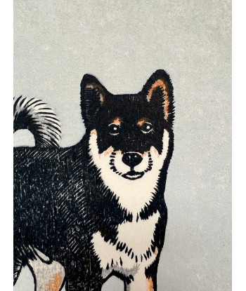 Estampe Japonaise de Yoshida Toshi | Chien Shiba-Inu sur le site 