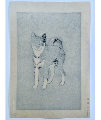 Estampe Japonaise de Yoshida Toshi | Chien Shiba-Inu sur le site 