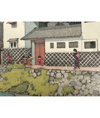 Estampe Japonaise de Yoshida Toshi | Le Village de Matsumoto pas cher 