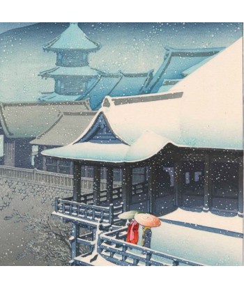 Neige sur le Kiyomizu de Hasui Kawase | Reproduction Fine Art Livraison rapide