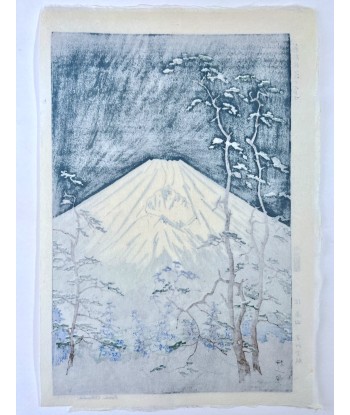 Estampe Japonaise de Okada Koichi | Mont Fuji vu de Hakone la nuit en stock